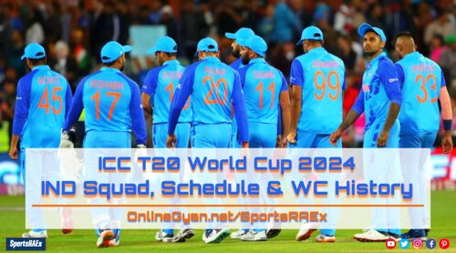 Team India Full Squad with Schedule of T20 WC 2024 - Can This Team India Conquer the T20 WC League - OnlineGyan - SportsRAEx